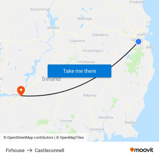 Firhouse to Castleconnell map