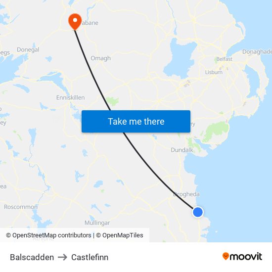 Balscadden to Castlefinn map