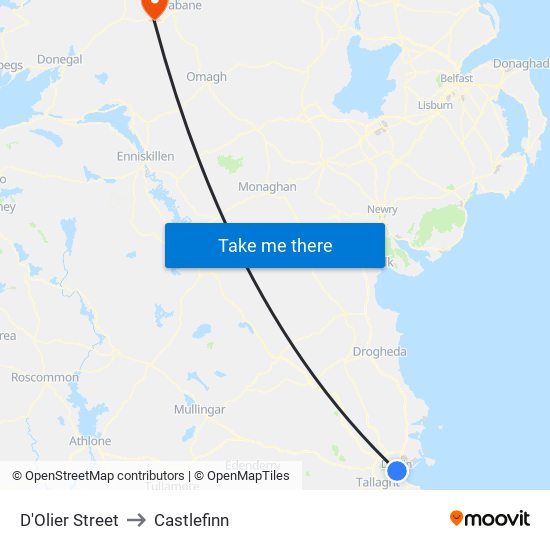 D'Olier Street to Castlefinn map