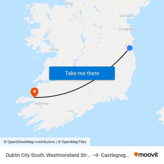 Dublin City South, Westmoreland Street to Castlegregory map