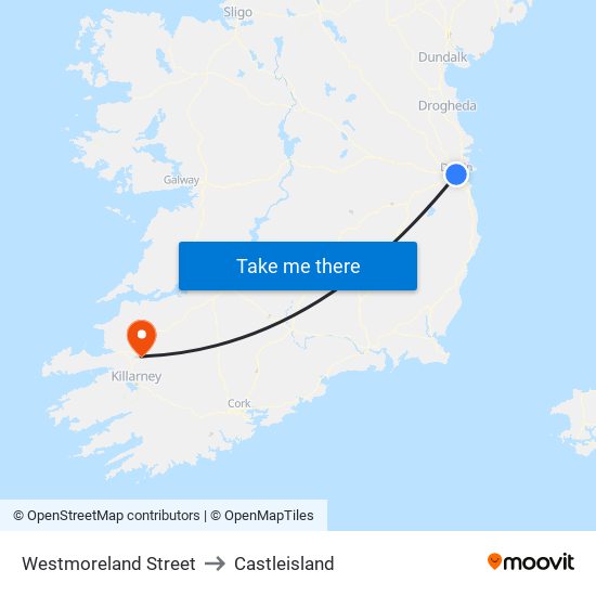 Westmoreland Street to Castleisland map