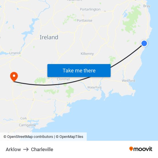 Arklow to Charleville map
