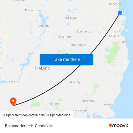 Balscadden to Charleville map