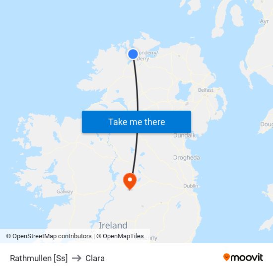 Rathmullen [Ss] to Clara map