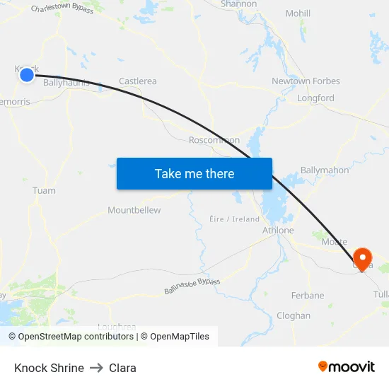 Knock Shrine to Clara map