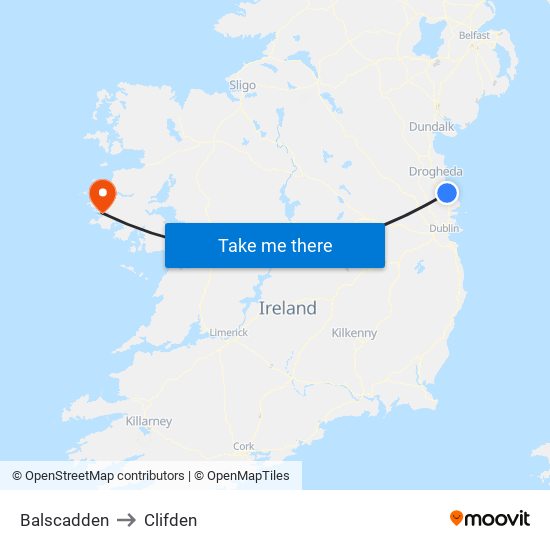 Balscadden to Clifden map