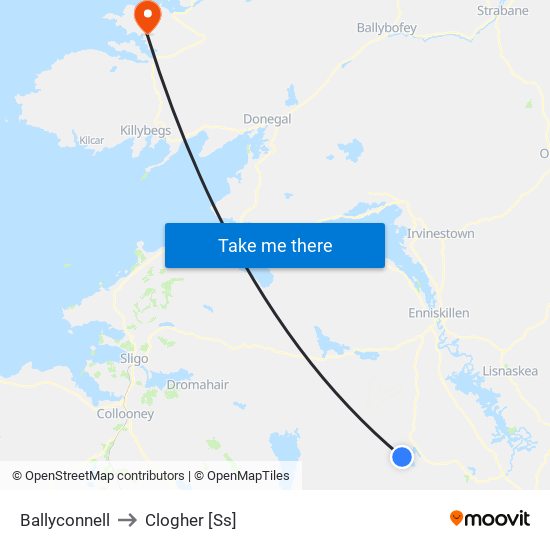 Ballyconnell to Clogher [Ss] map