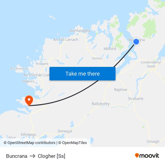 Buncrana to Clogher [Ss] map