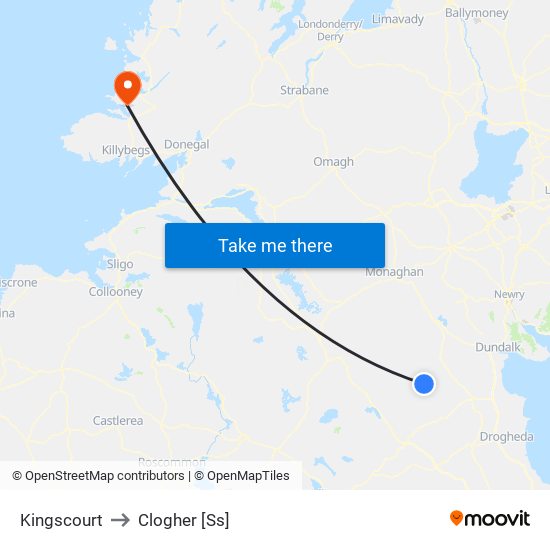 Kingscourt to Clogher [Ss] map