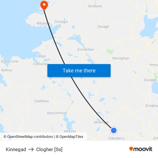 Kinnegad to Clogher [Ss] map