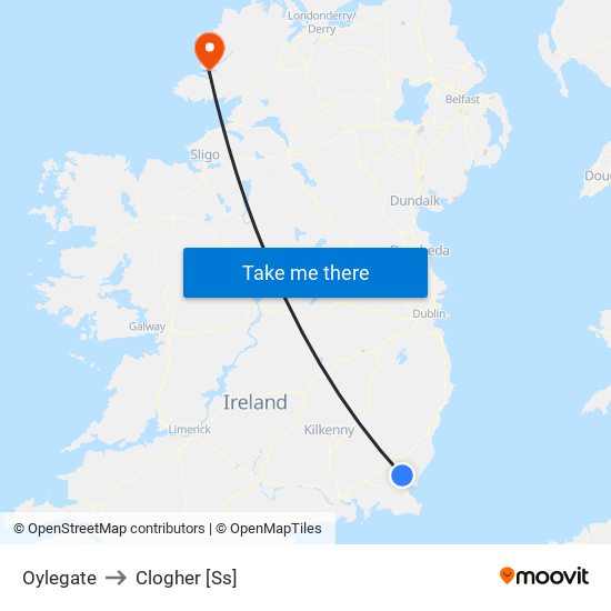 Oylegate to Clogher [Ss] map