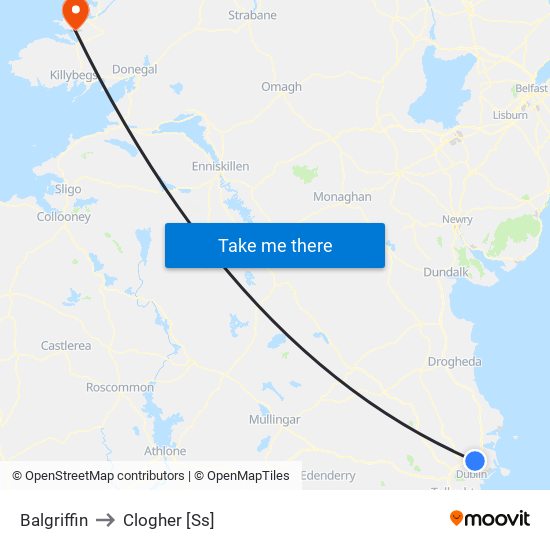 Balgriffin to Clogher [Ss] map