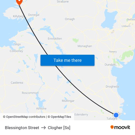 Blessington Street to Clogher [Ss] map