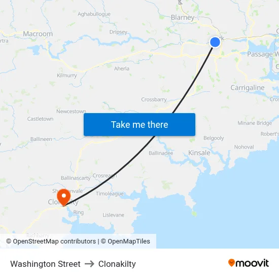Washington Street to Clonakilty map