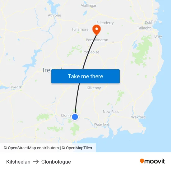Kilsheelan to Clonbologue map