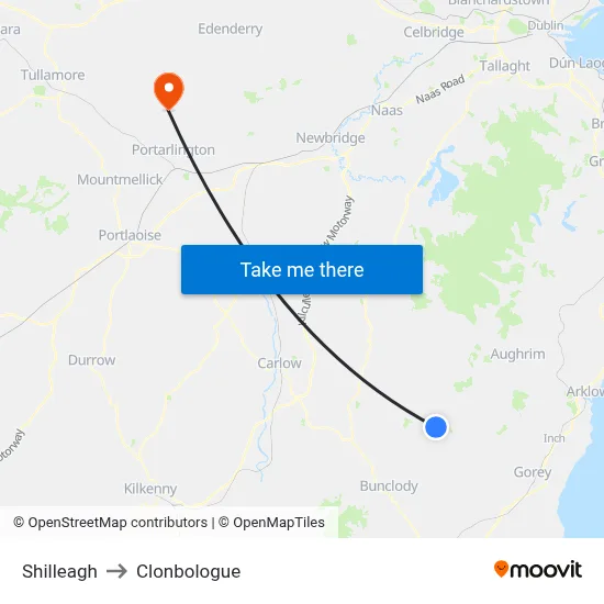 Shilleagh to Clonbologue map