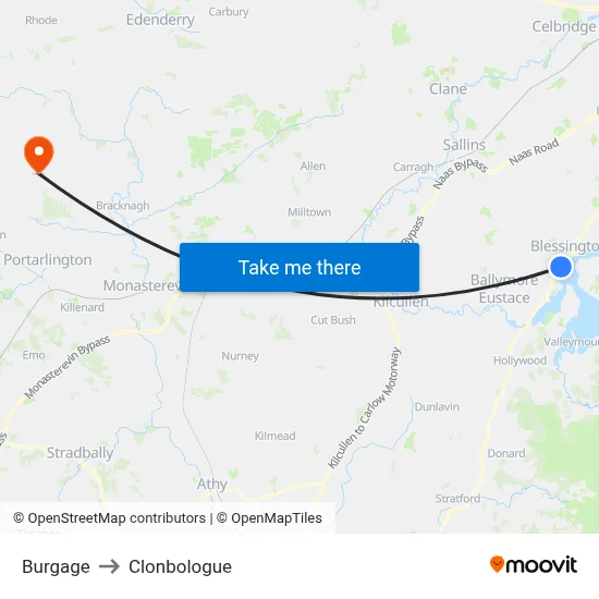 Burgage to Clonbologue map