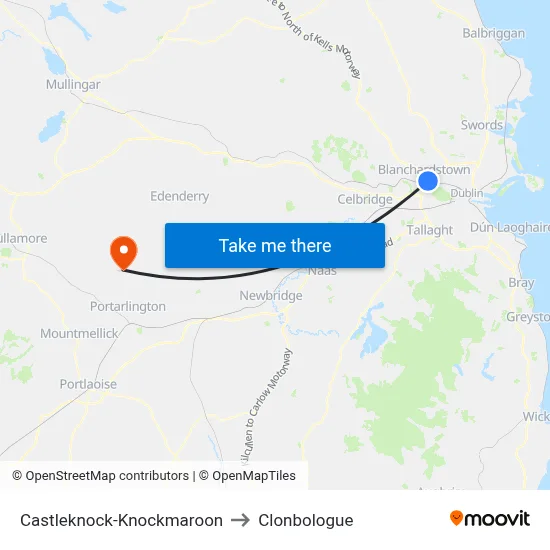 Castleknock-Knockmaroon to Clonbologue map