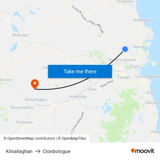 Kilsallaghan to Clonbologue map