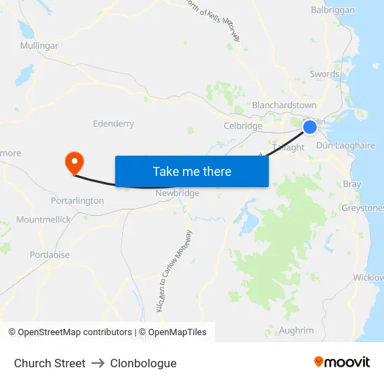 Church Street to Clonbologue map