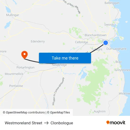 Westmoreland Street to Clonbologue map