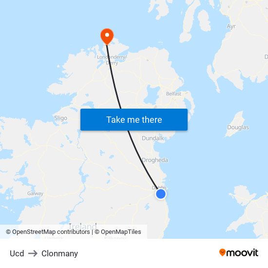 Ucd to Clonmany map