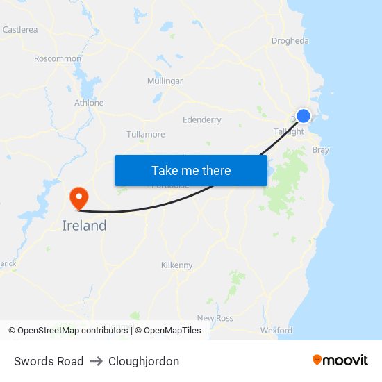 Swords Road to Cloughjordon map