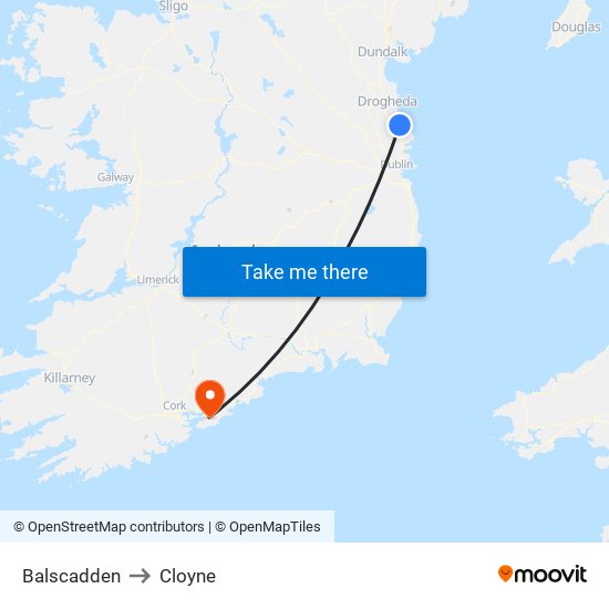 Balscadden to Cloyne map