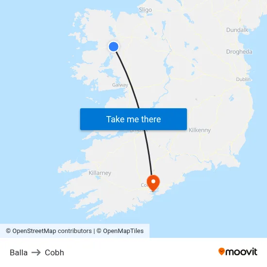 Balla to Cobh map