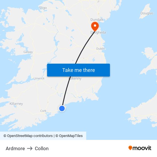 Ardmore to Collon map