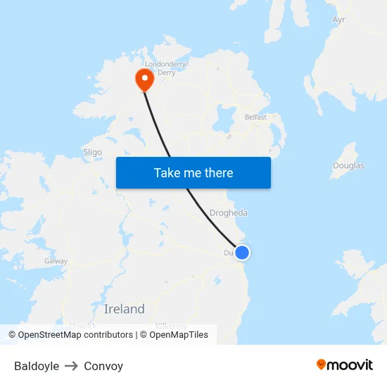 Baldoyle to Convoy map