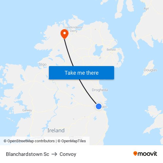 Blanchardstown Sc to Convoy map