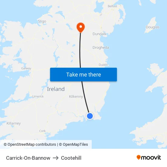 Carrick-On-Bannow to Cootehill map