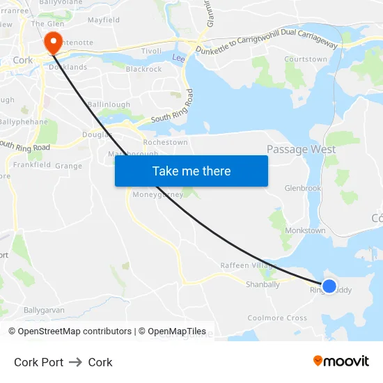 Cork Port to Cork map