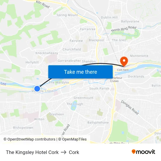 The Kingsley Hotel Cork to Cork map