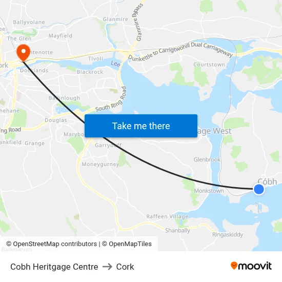 Cobh Heritgage Centre to Cork map
