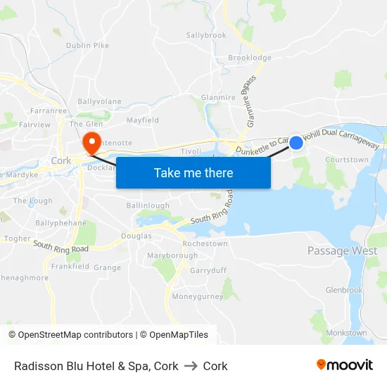 Radisson Blu Hotel & Spa, Cork to Cork map