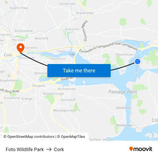 Foto Wildlife Park to Cork map
