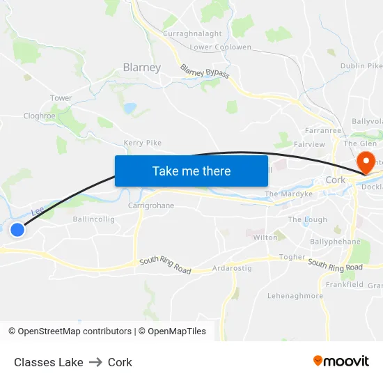 Classes Lake to Cork map