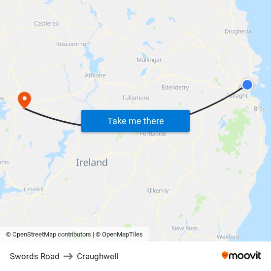 Swords Road to Craughwell map