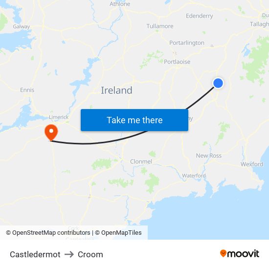 Castledermot to Croom map