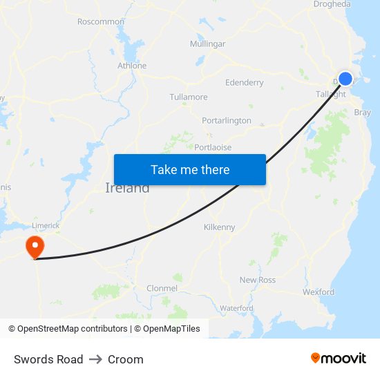 Swords Road to Croom map