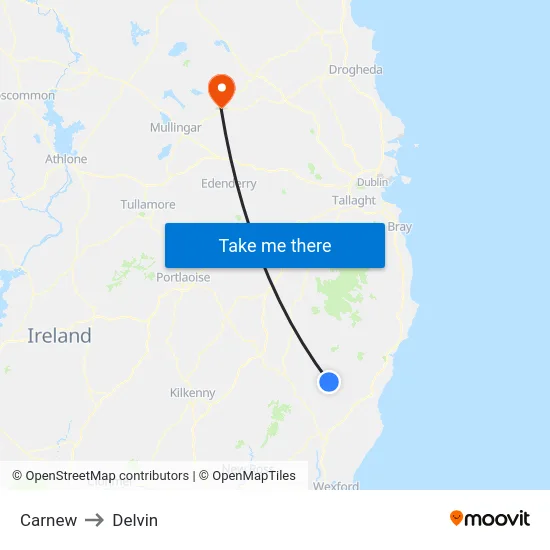 Carnew to Delvin map
