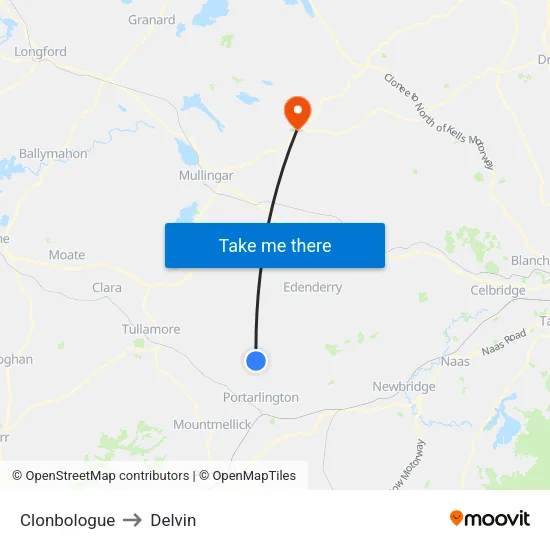 Clonbologue to Delvin map