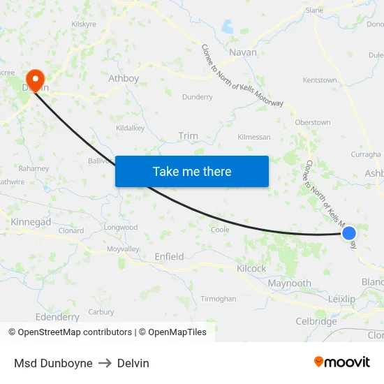 Msd Dunboyne to Delvin map