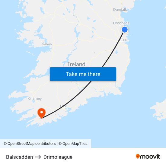 Balscadden to Drimoleague map