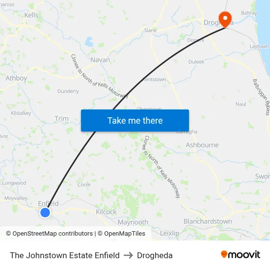 The Johnstown Estate Enfield to Drogheda map