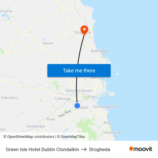 Green Isle Hotel Dublin Clondalkin to Drogheda map