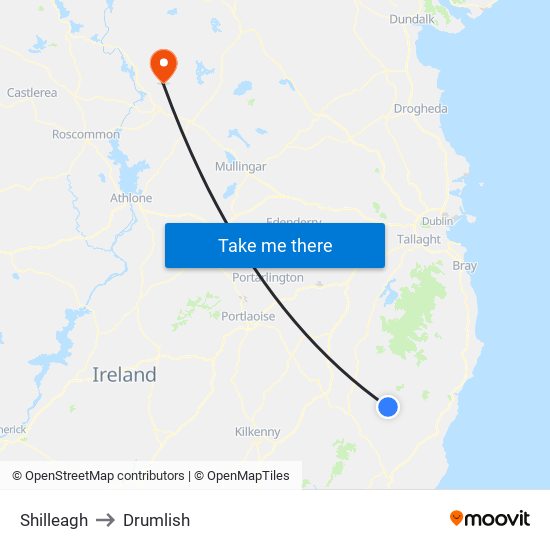 Shilleagh to Drumlish map