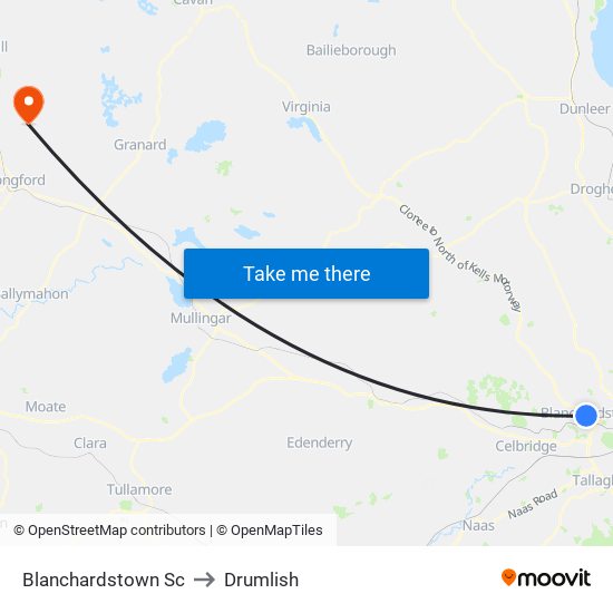 Blanchardstown Sc to Drumlish map